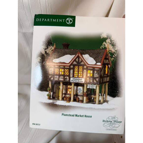 Dept 56 Plumstead Market House #58737 Dickens Village w/box light - Picture 8 of 8